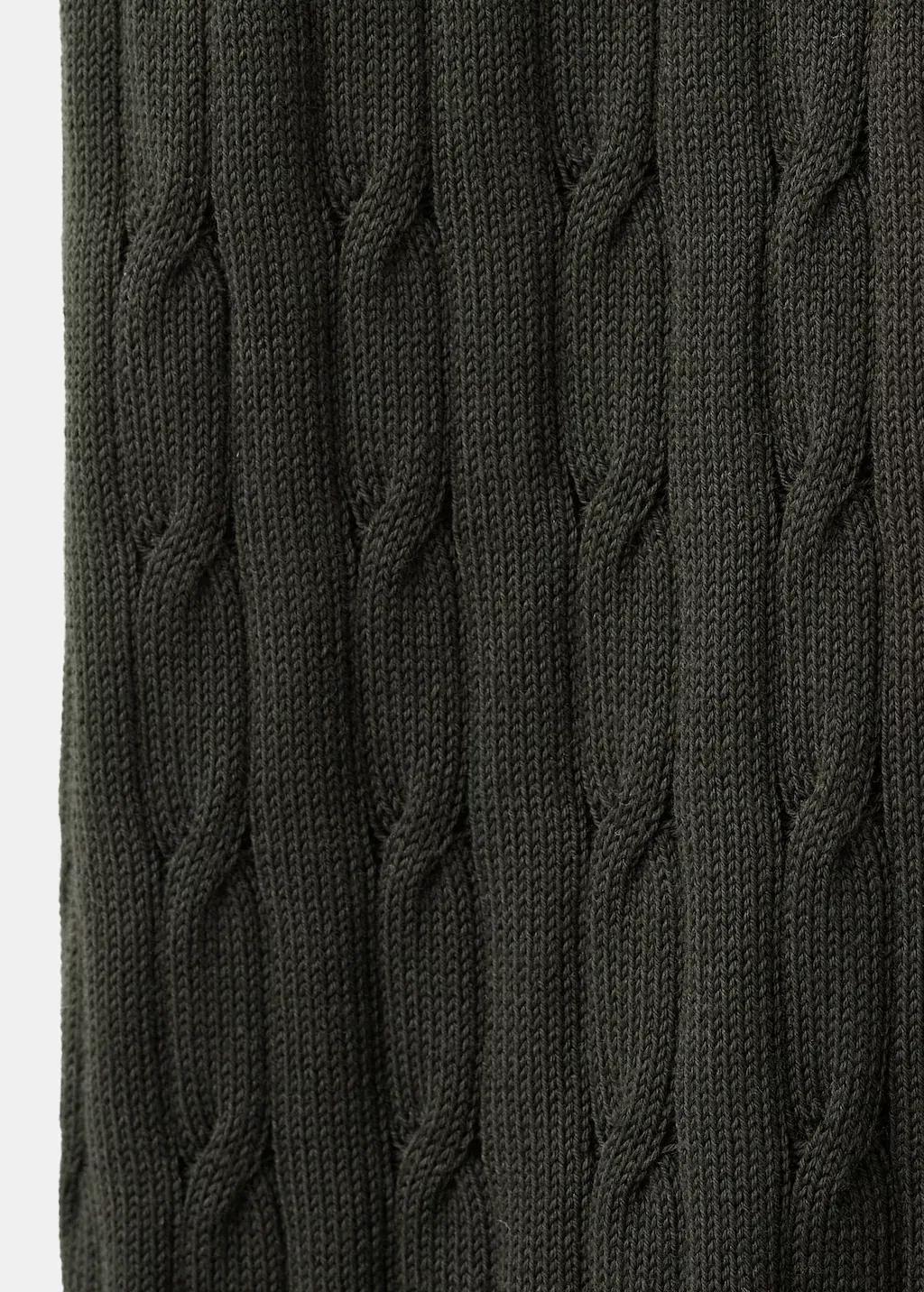 Brown Cable Knit T-Shirt 100% Cotton, Dark Brown, large image number 5