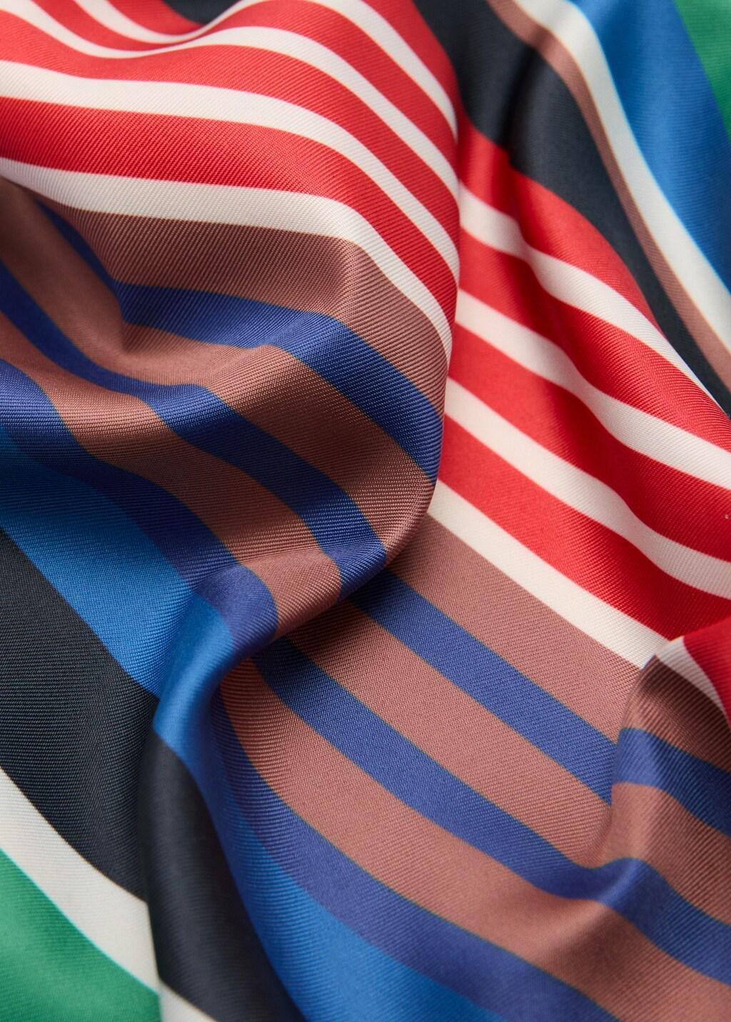 RED Striped printed scarf, Red, large image number 0