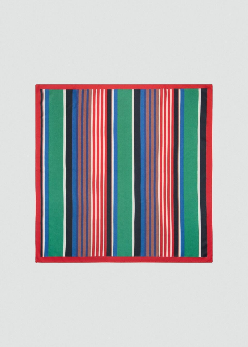 RED Striped printed scarf, Red, large image number 3