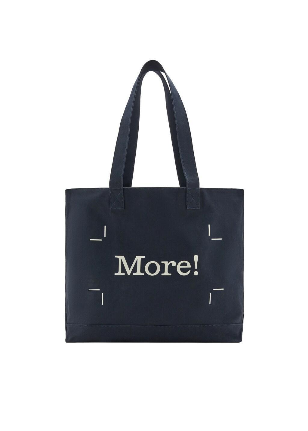 NAVY 100% cotton canvas tote bag, 0201_56, large image number 4