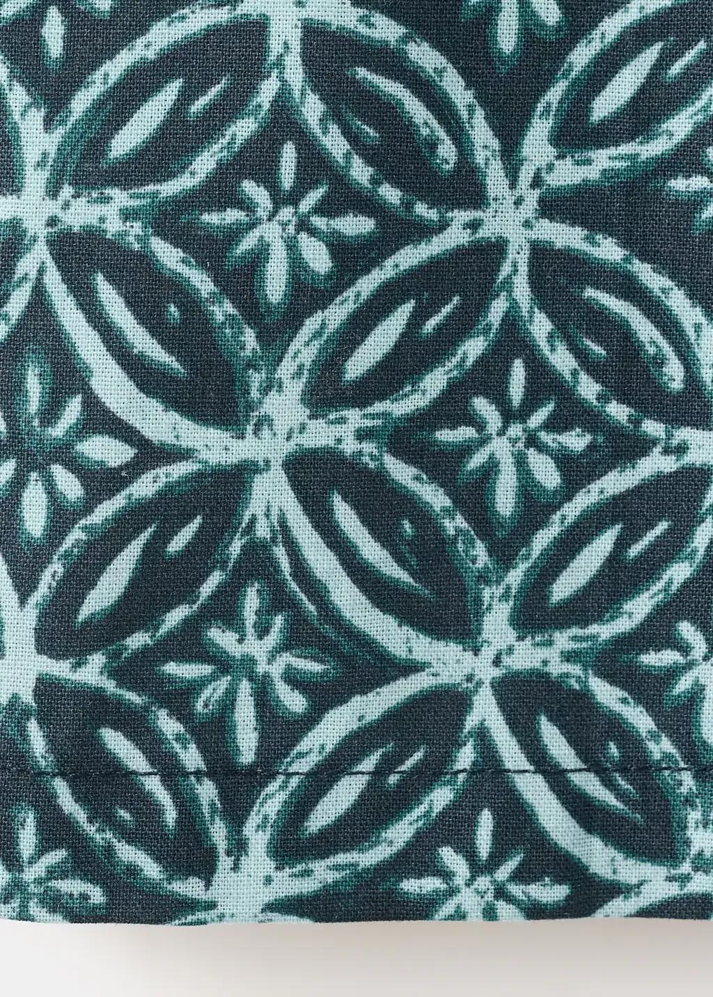 Navy Printed Cotton Trousers, Kids Girl, Navy, large image number 3