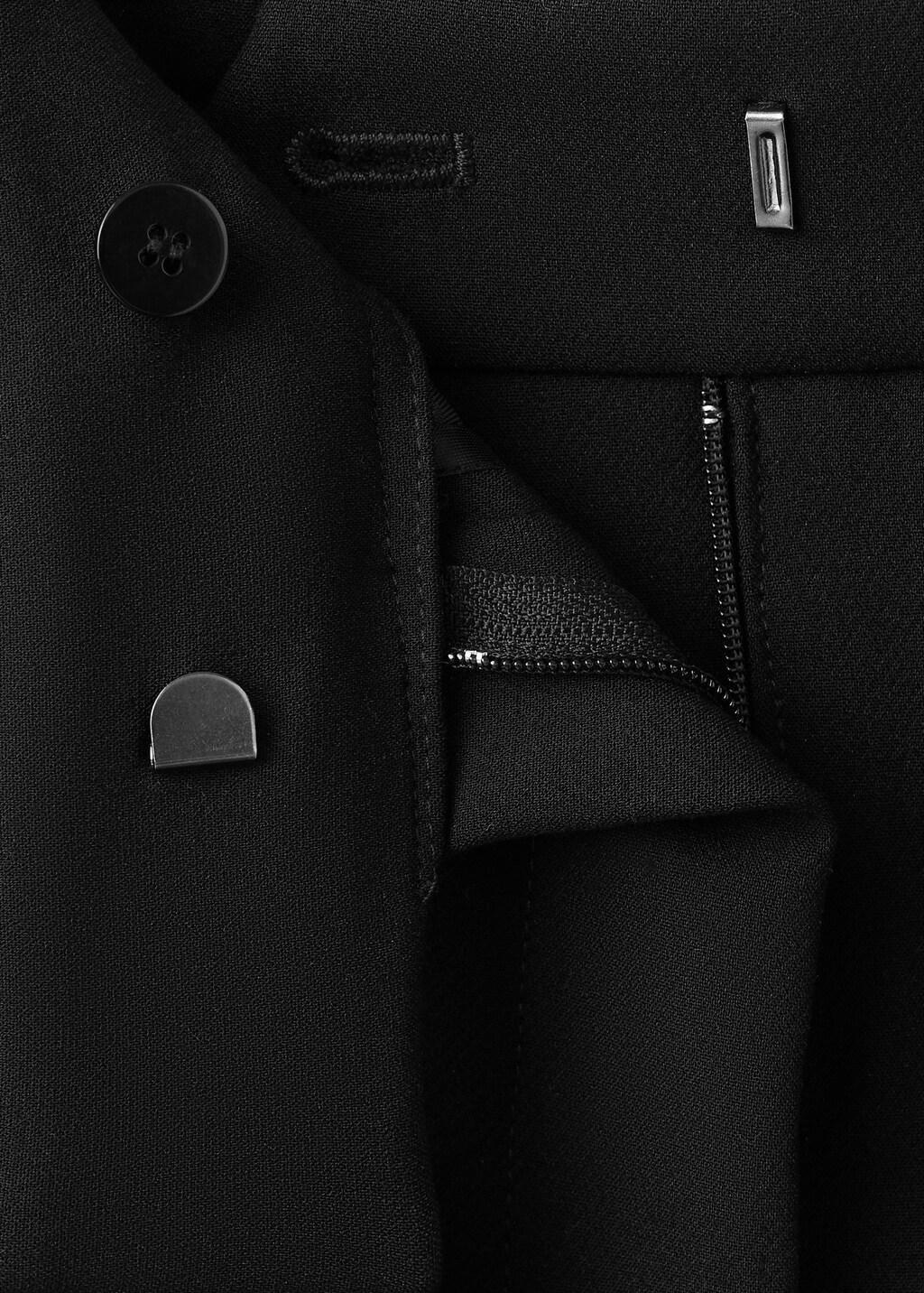 Black Belt Straight-Fit Trousers, Black, large image number 1