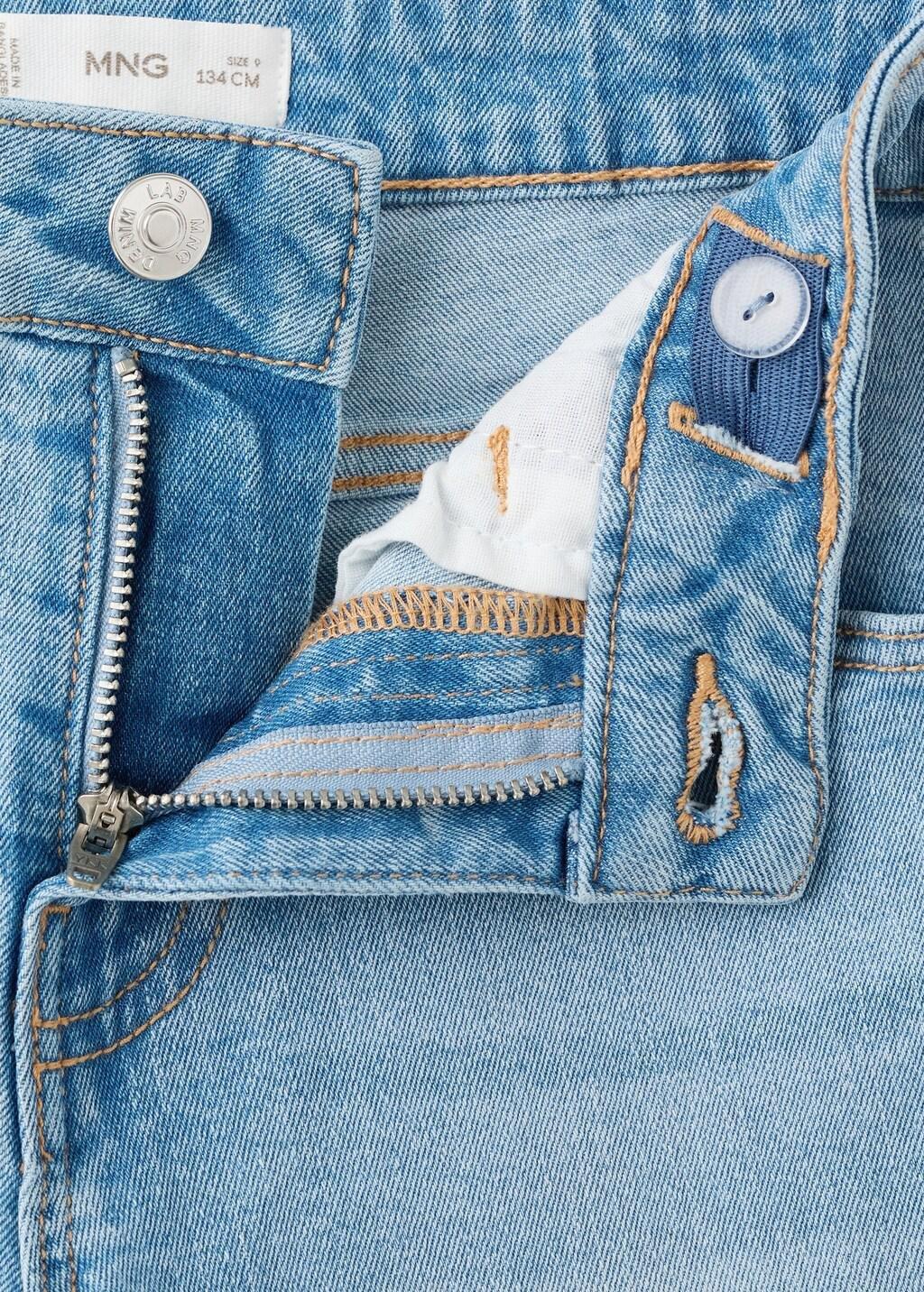 Blue Straight-Fit Denim Bermuda Shorts, Kids Boy, Open Blue, large image number 1
