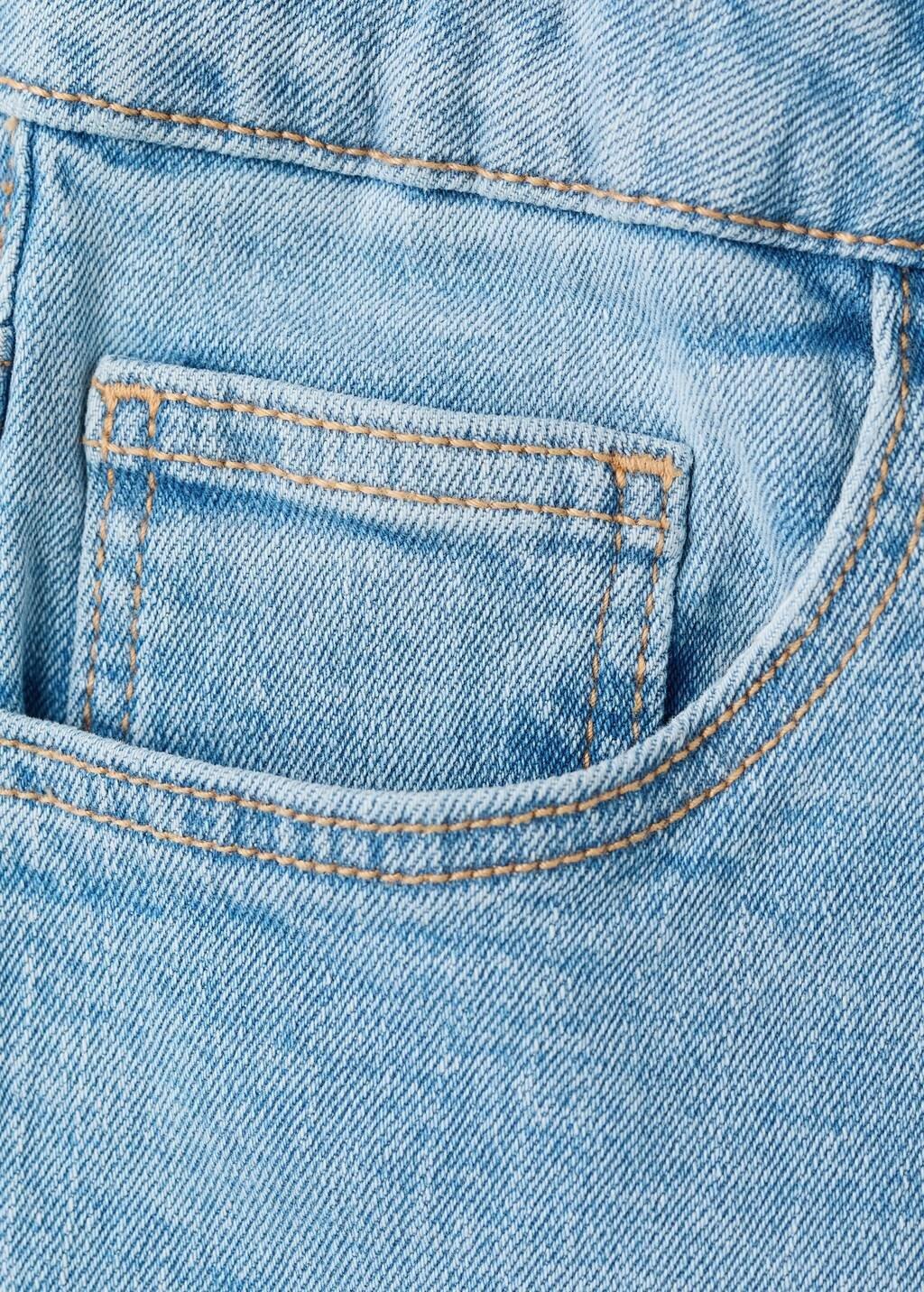 Blue Straight-Fit Denim Bermuda Shorts, Kids Boy, Open Blue, large image number 3