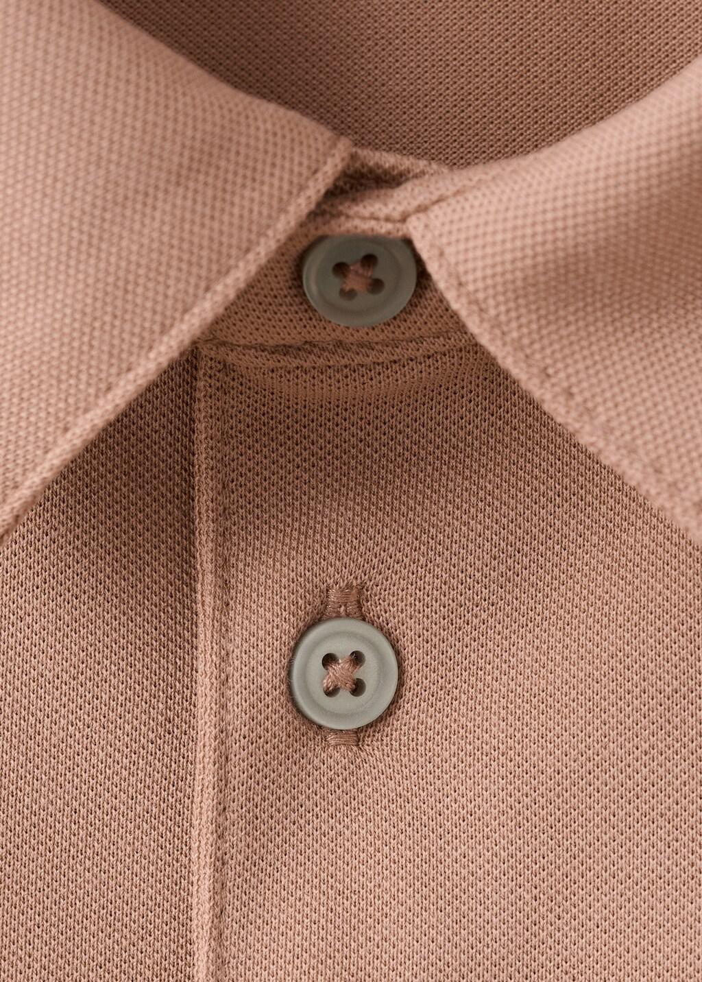 Orange Lt Pastel Slim Fit Pique Polo, Light-Pastel Orange, large image number 1