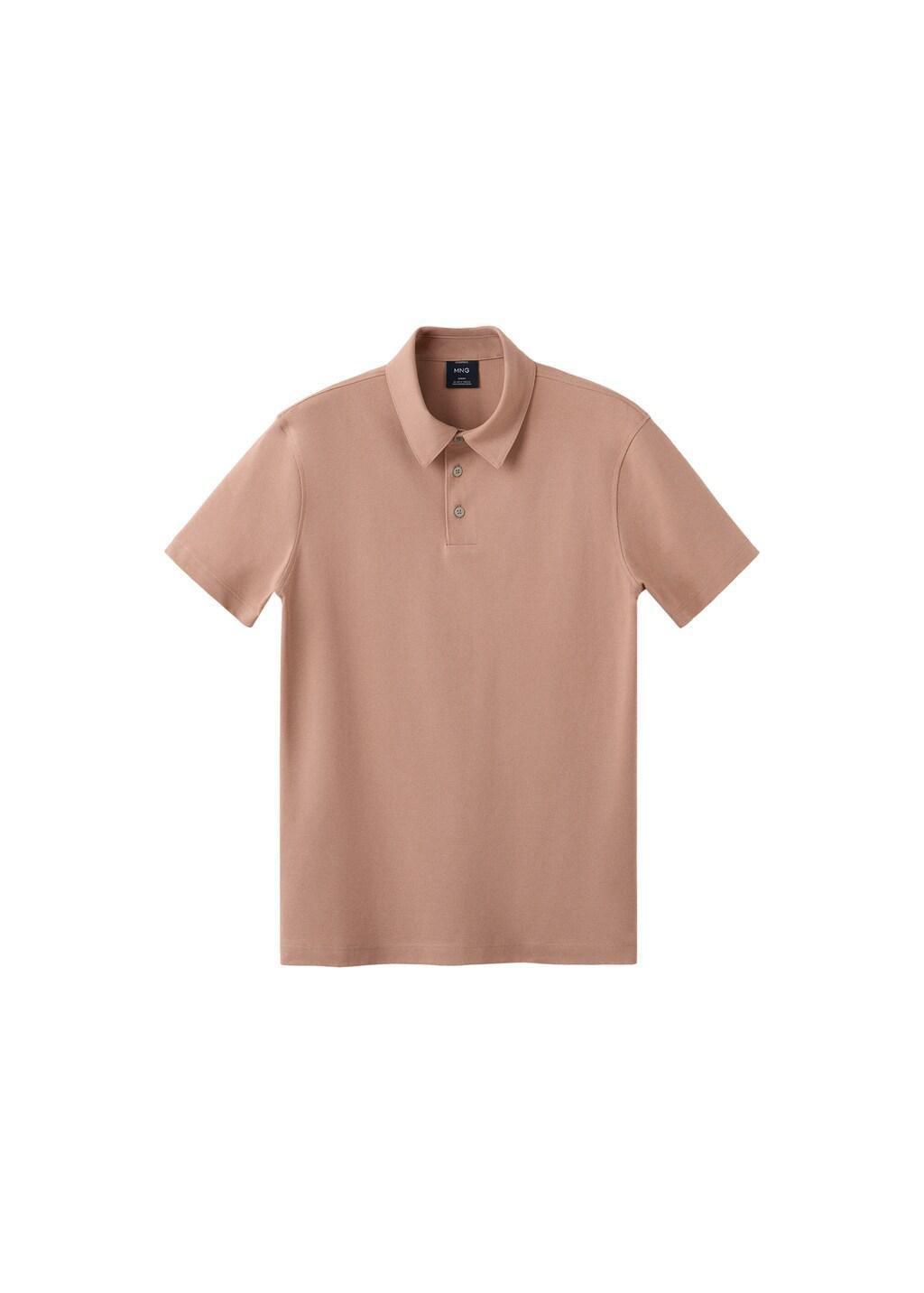 Orange Lt Pastel Slim Fit Pique Polo, Light-Pastel Orange, large image number 7