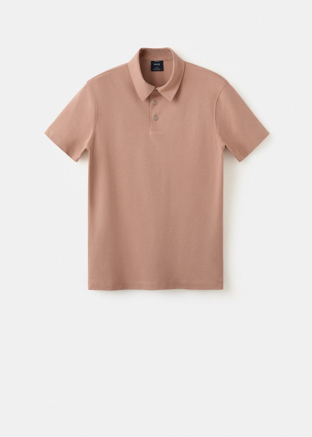 Orange Lt Pastel Slim Fit Pique Polo, Light-Pastel Orange, large image number 8