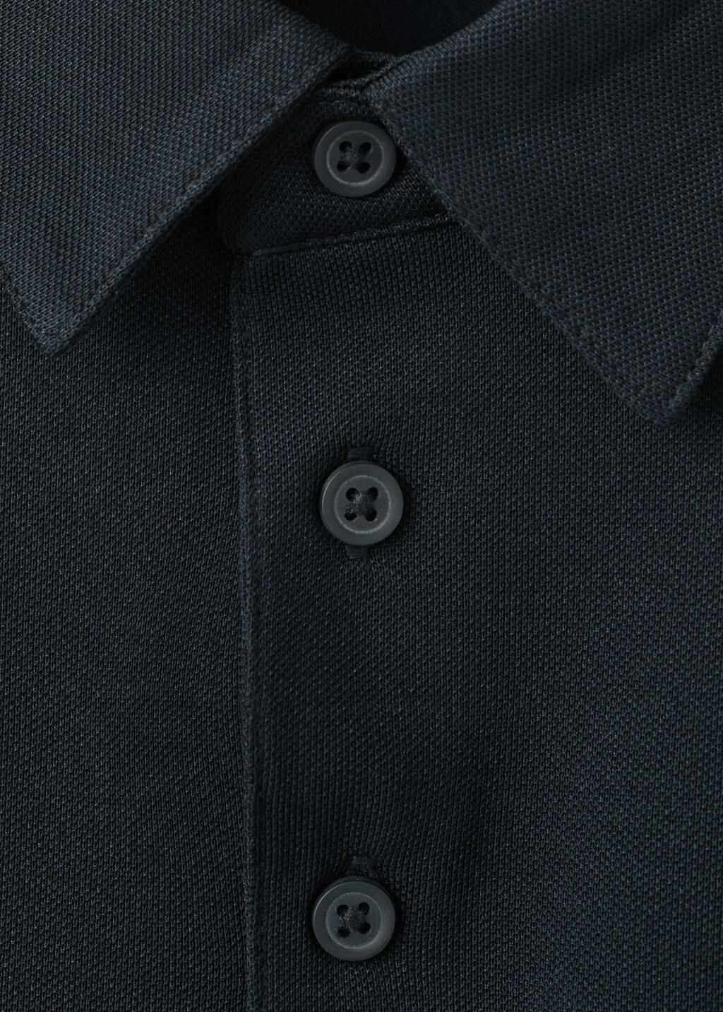 Navy Slim Fit Pique Polo, Navy, large image number 1