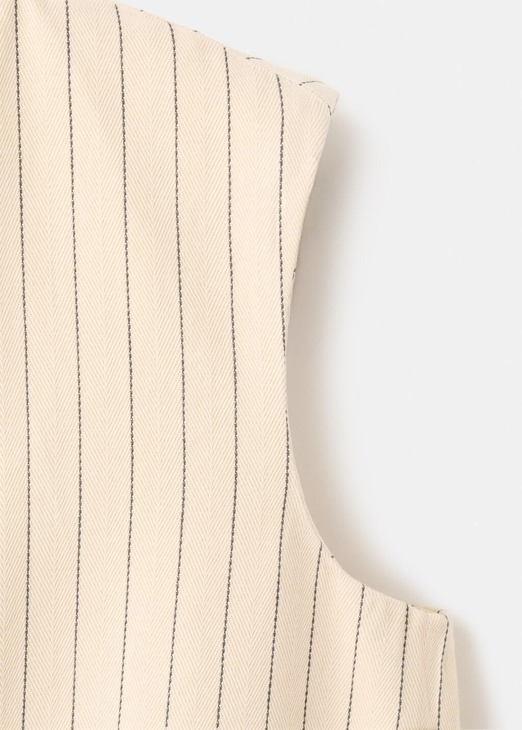 Yellow Pinstriped Suit Waistcoat, Yellow, large image number 5