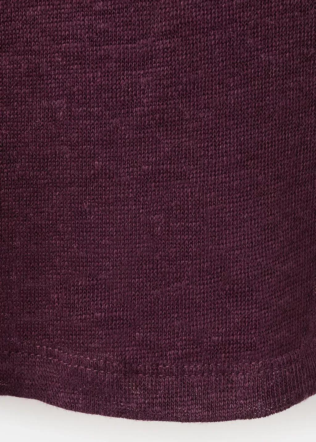 Red Short-Sleeved Linen T-Shirt, 0201_77, large image number 3