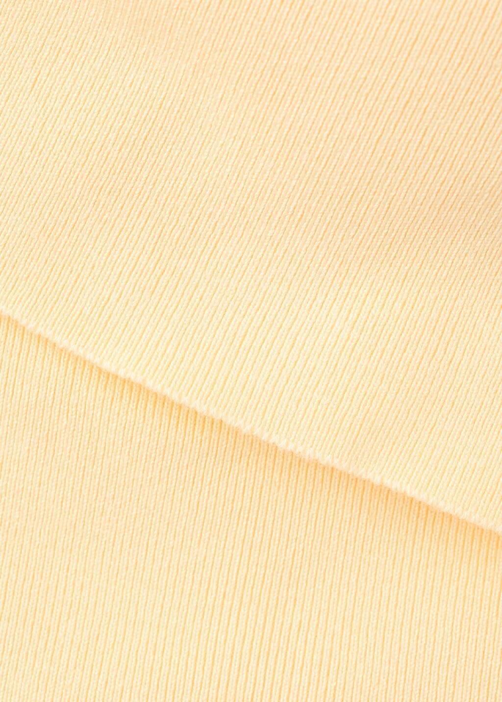 Cream Strapless Knitted Top, Yellow, large image number 1