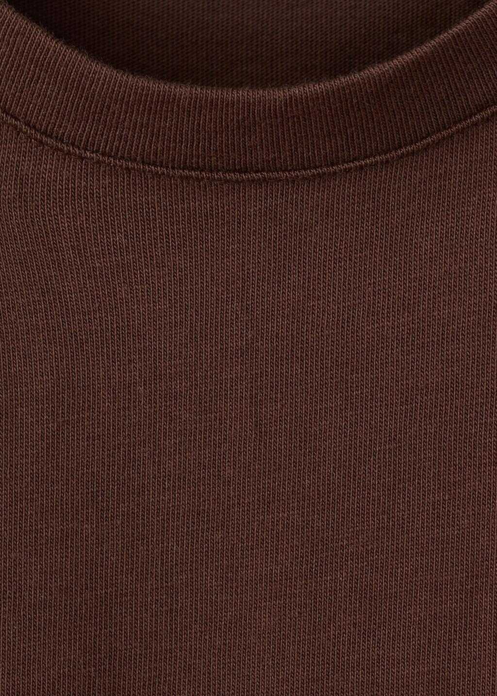 Brown Short-Sleeved T-Shirt With Shoulder Pads, Brown, large image number 5
