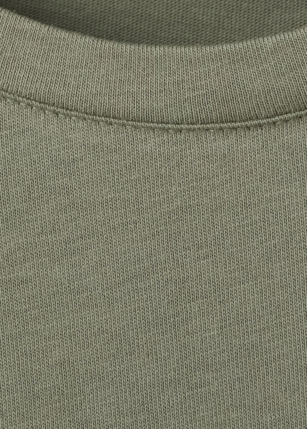 Khaki Short-Sleeved T-Shirt With Shoulder Pads, Beige - Khaki, large image number 1
