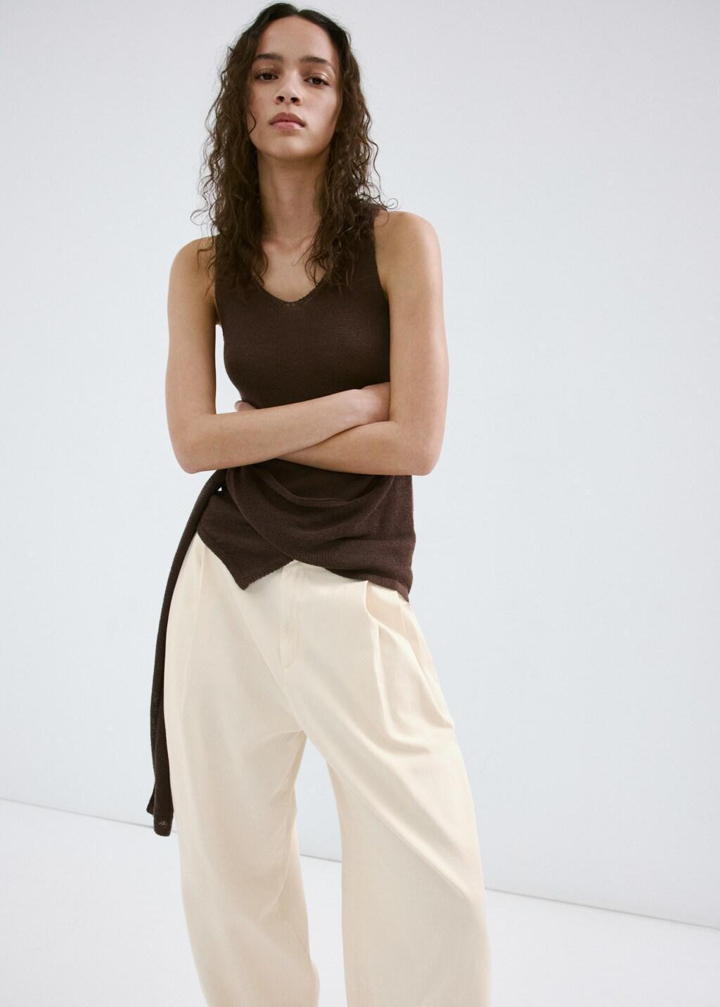 Beige Baggy Mid-Rise Jeans, 0201_05, large image number 4