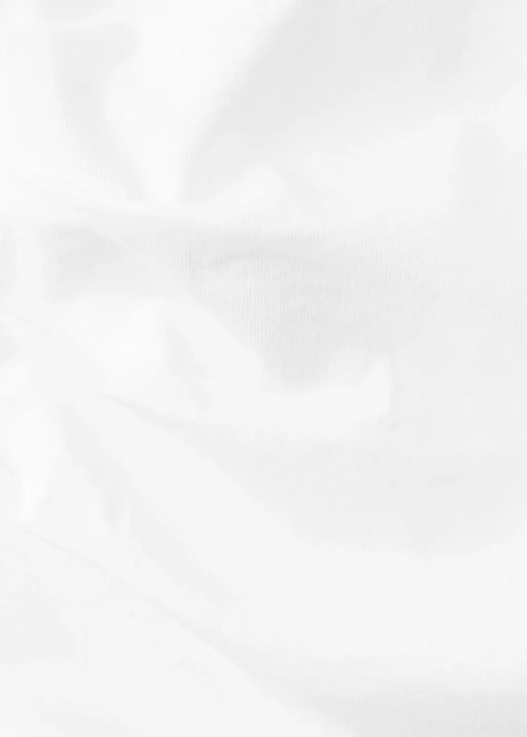 White Cotton T-Shirt With Pucker Detail, 0201_01, large image number 1