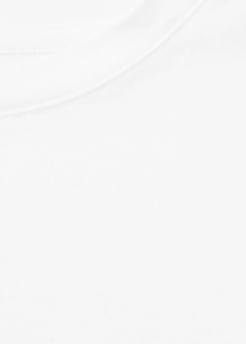 White Cotton T-Shirt With Pucker Detail, White, large image number 5