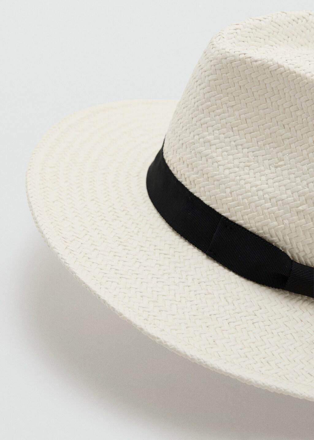 White Natural Fiber Bow Hat, 0201_01, medium