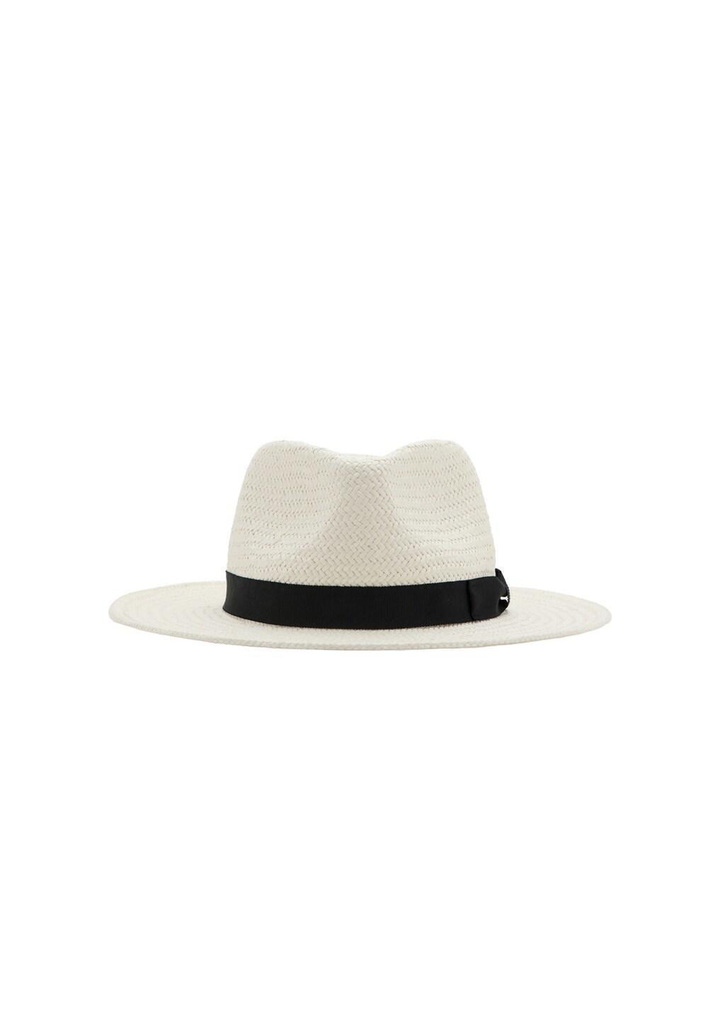 White Natural Fiber Bow Hat, 0201_01, medium