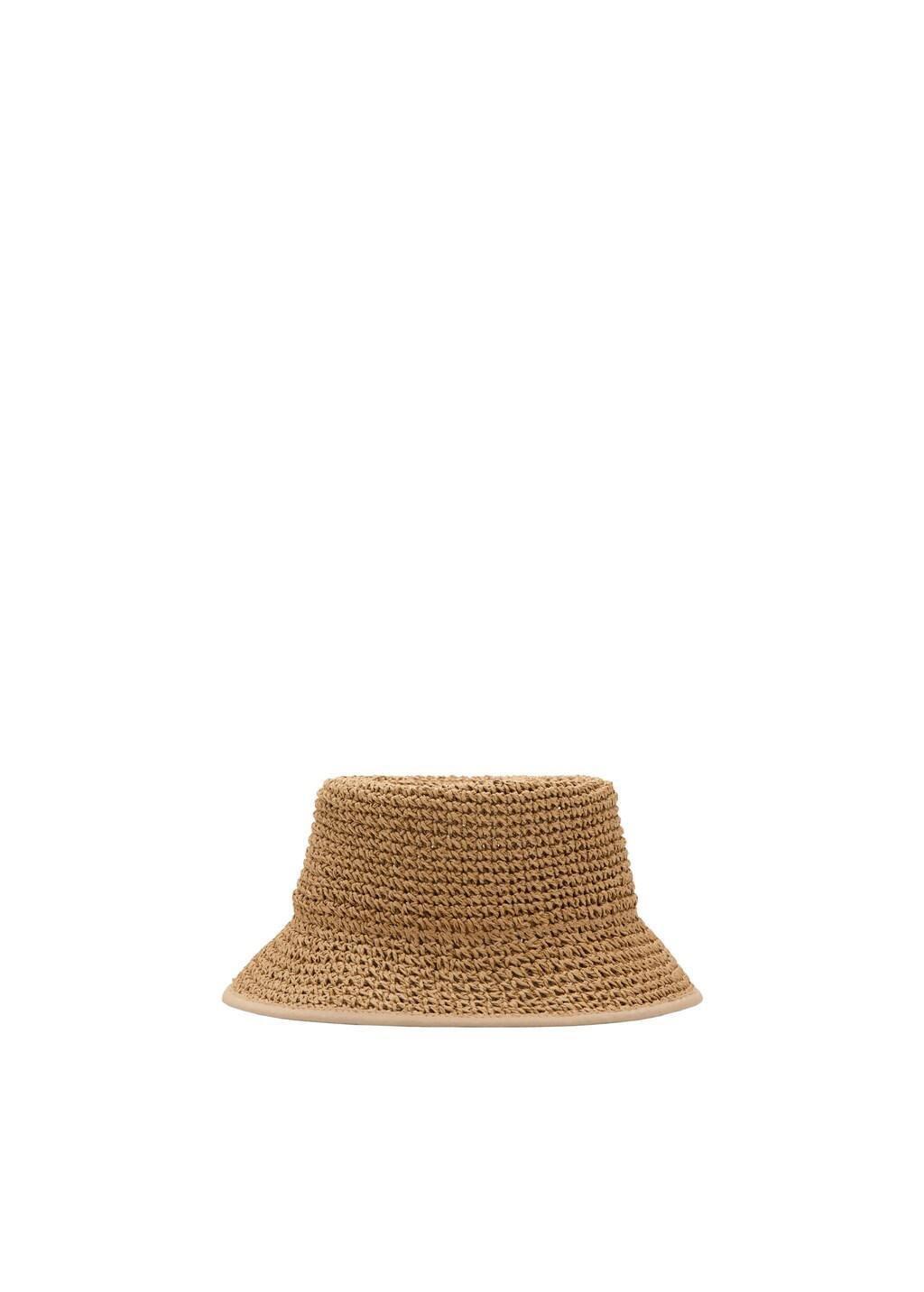 Beige Natural Fibre Bucket Hat, Light Beige, large image number 2
