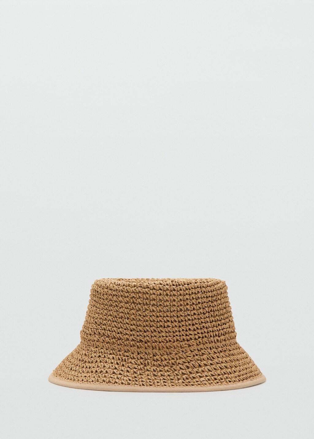 Beige Natural Fibre Bucket Hat, Light Beige, large image number 3
