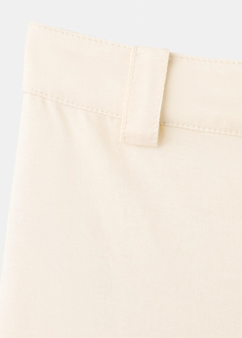 Beige Linen High-Waist Trousers, 0201_08, large image number 1