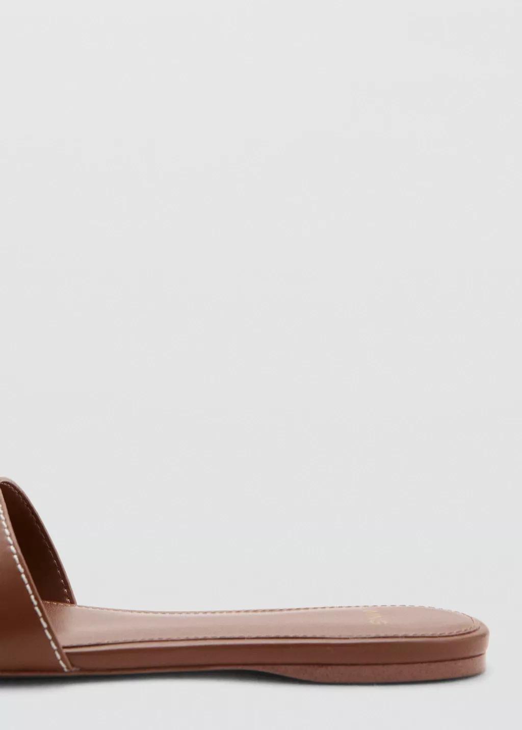 Brown Metallic Detail Strap Sandal, 0201_CU, large image number 1