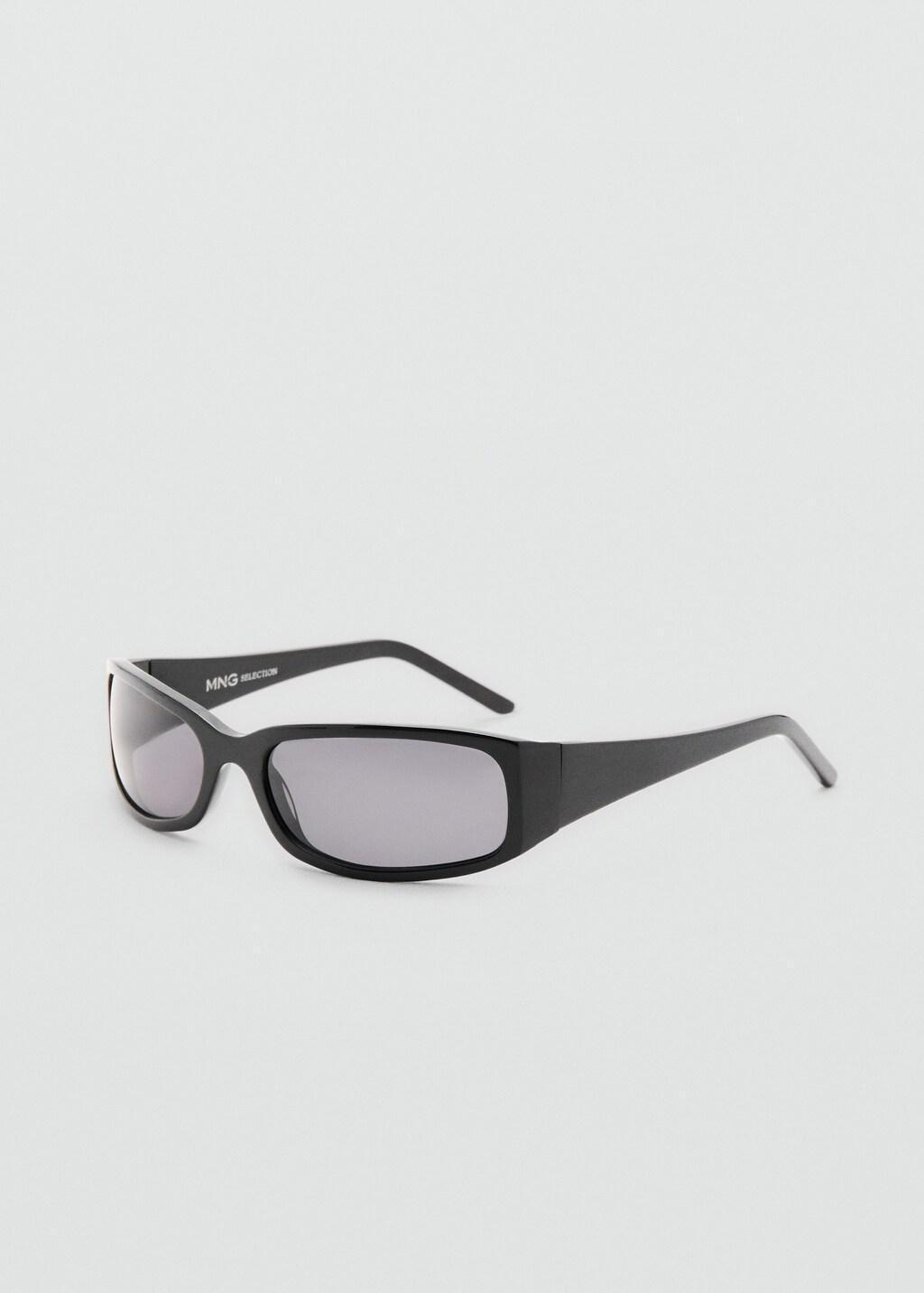 Black Resin Frame Sunglasses, Black, large image number 1