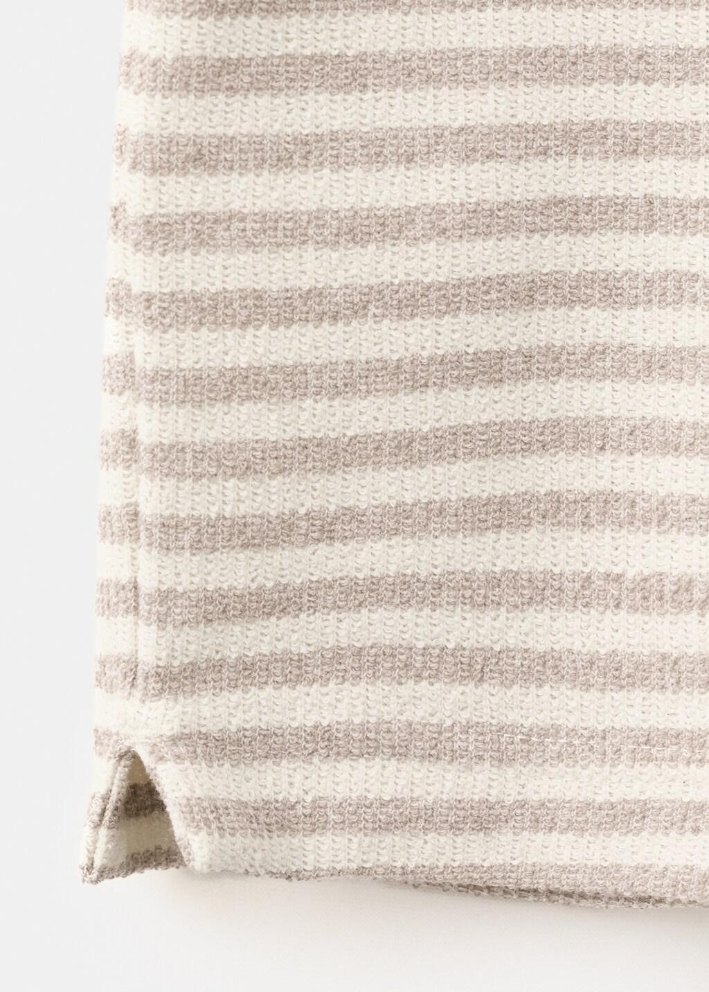 Beige Regular Fit Textured Stripe Polo, Light Beige, large image number 5