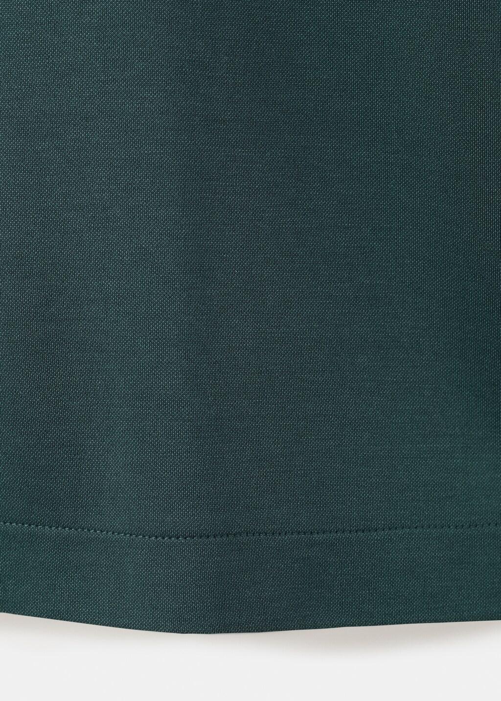 Green Fine-Knit Polo Shirt, Dark Green, large image number 1