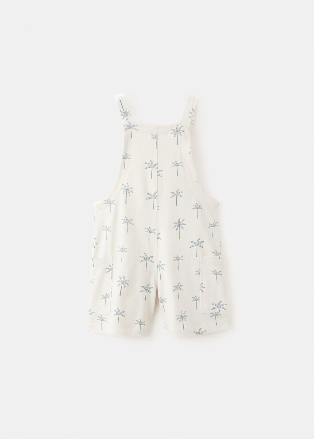 White Cotton Dungarees, Baby Boy, Natural White, large image number 2