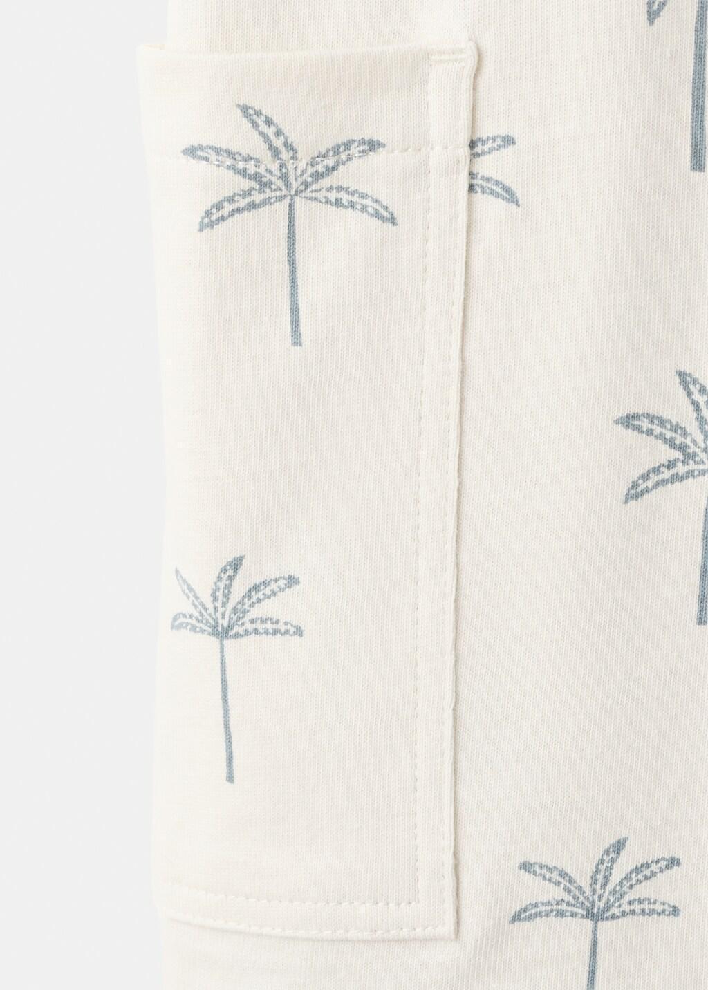 White Cotton Dungarees, Baby Boy, Natural White, large image number 4