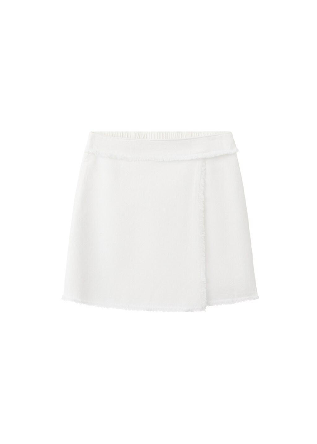 White Frayed Detail Skirt, Kids Girl, 0201_01, large image number 4