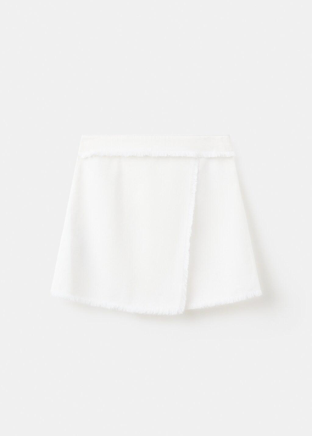 White Frayed Detail Skirt, Kids Girl, 0201_01, large image number 5