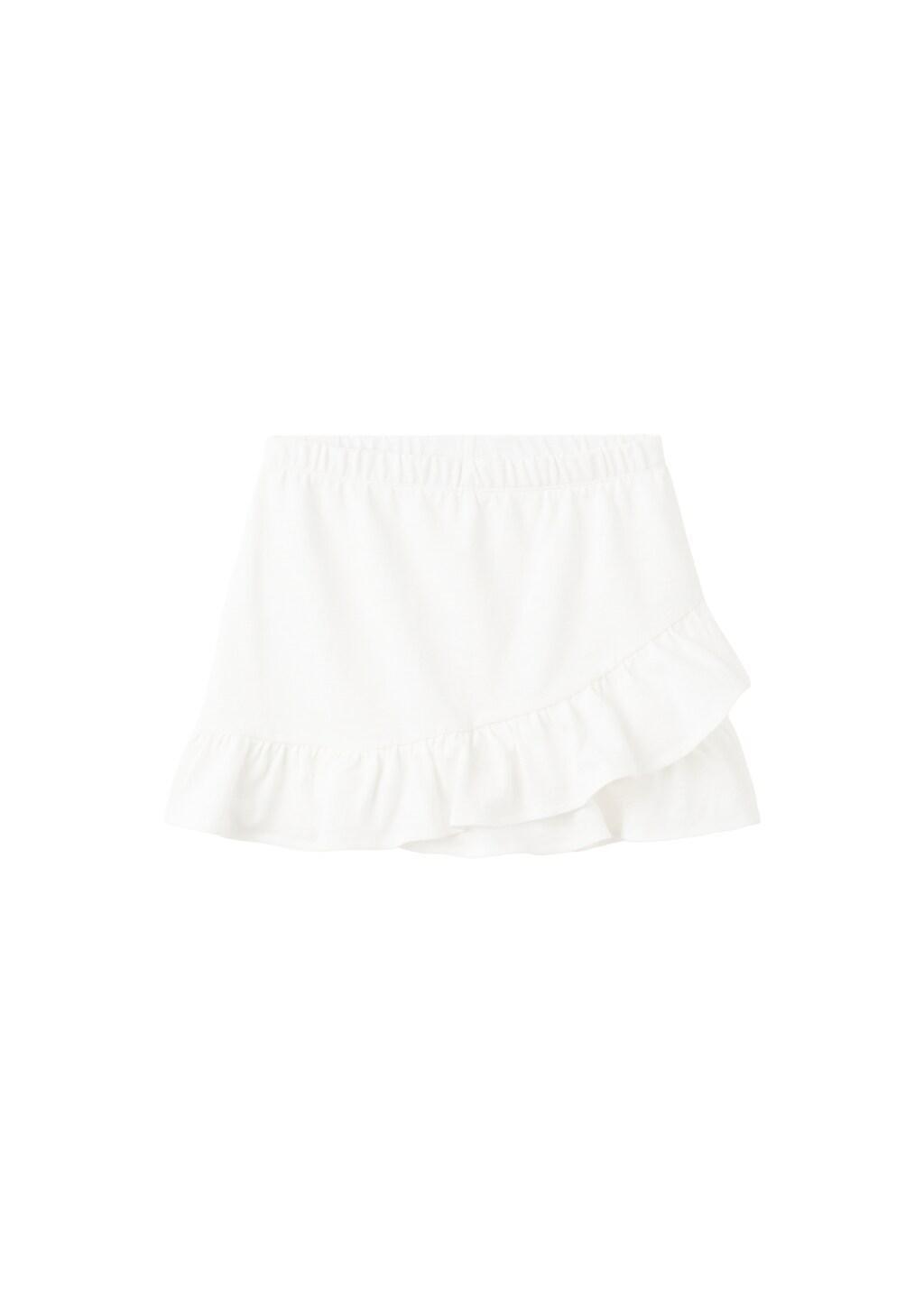 White Ruffled Trouser Skirt, Kids Girl, 0201_02, large image number 3