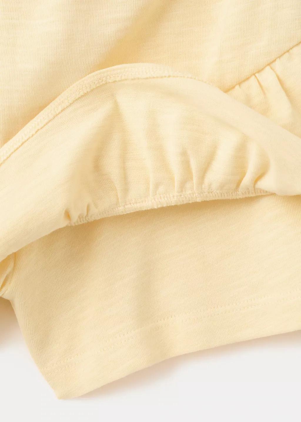 Yellow Ruffled Trouser Skirt, Kids Girl, 0201_11, large image number 0