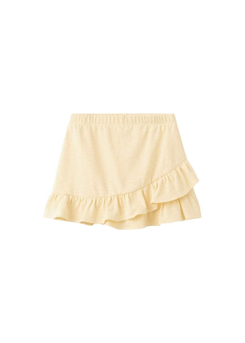 Yellow Ruffled Trouser Skirt, Kids Girl, 0201_11, large image number 4