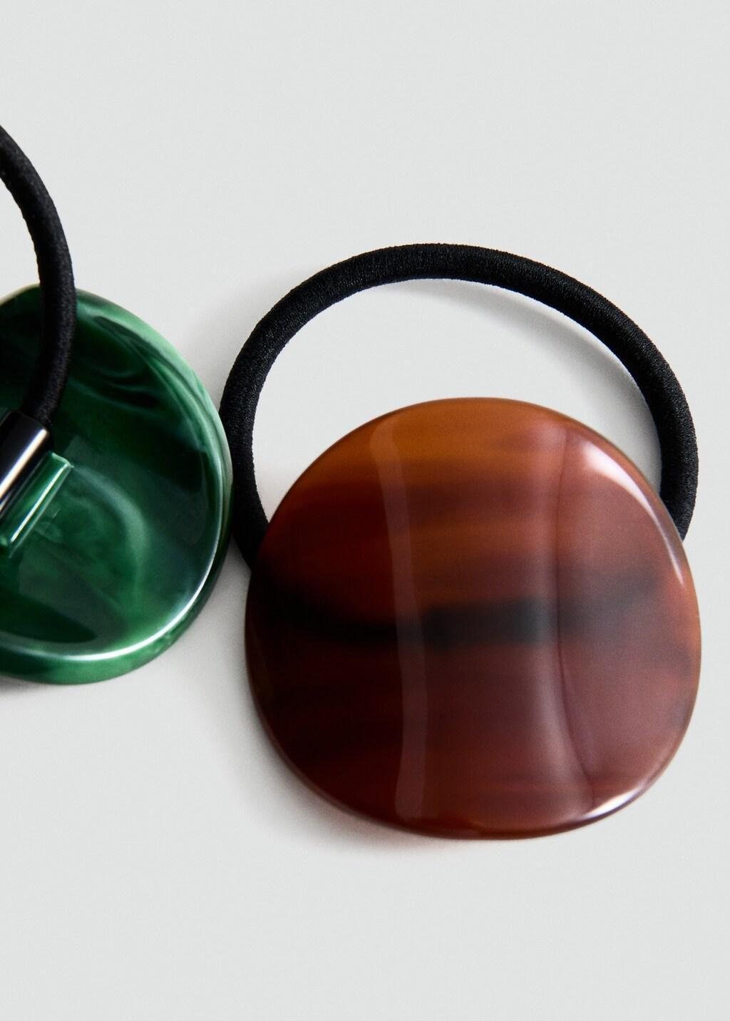 Brown Pack Of 2 Hair Bobbles, Brown, large image number 0