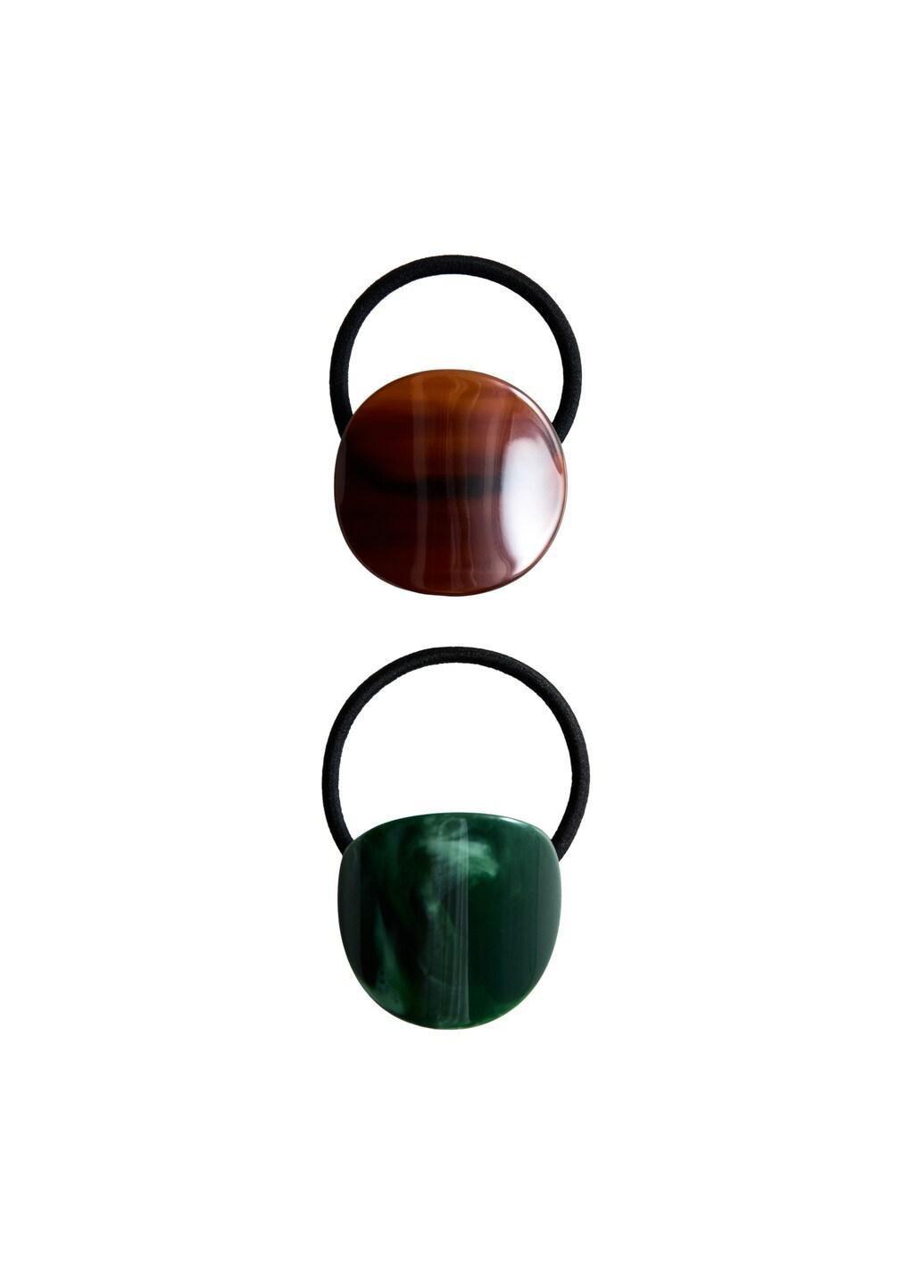 Brown Pack Of 2 Hair Bobbles, Brown, large image number 2