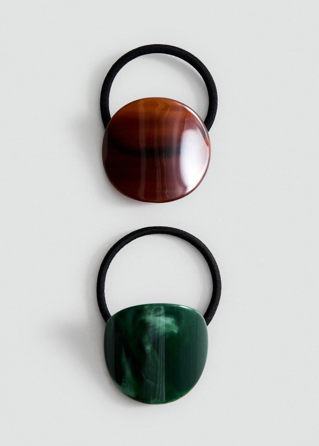 Brown Pack Of 2 Hair Bobbles, Brown, large image number 3