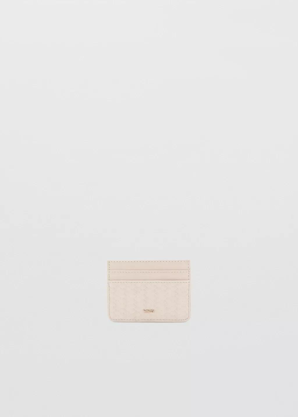 NATURAL WHITE Braided cardholder, Natural White, large image number 3