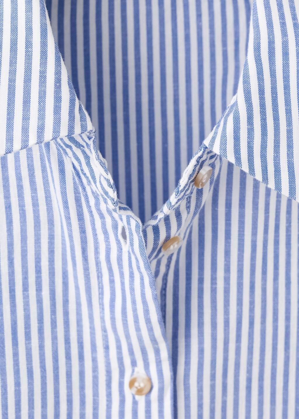 Blue Short Sleeve Striped Shirt, Light-Pastel Blue, medium
