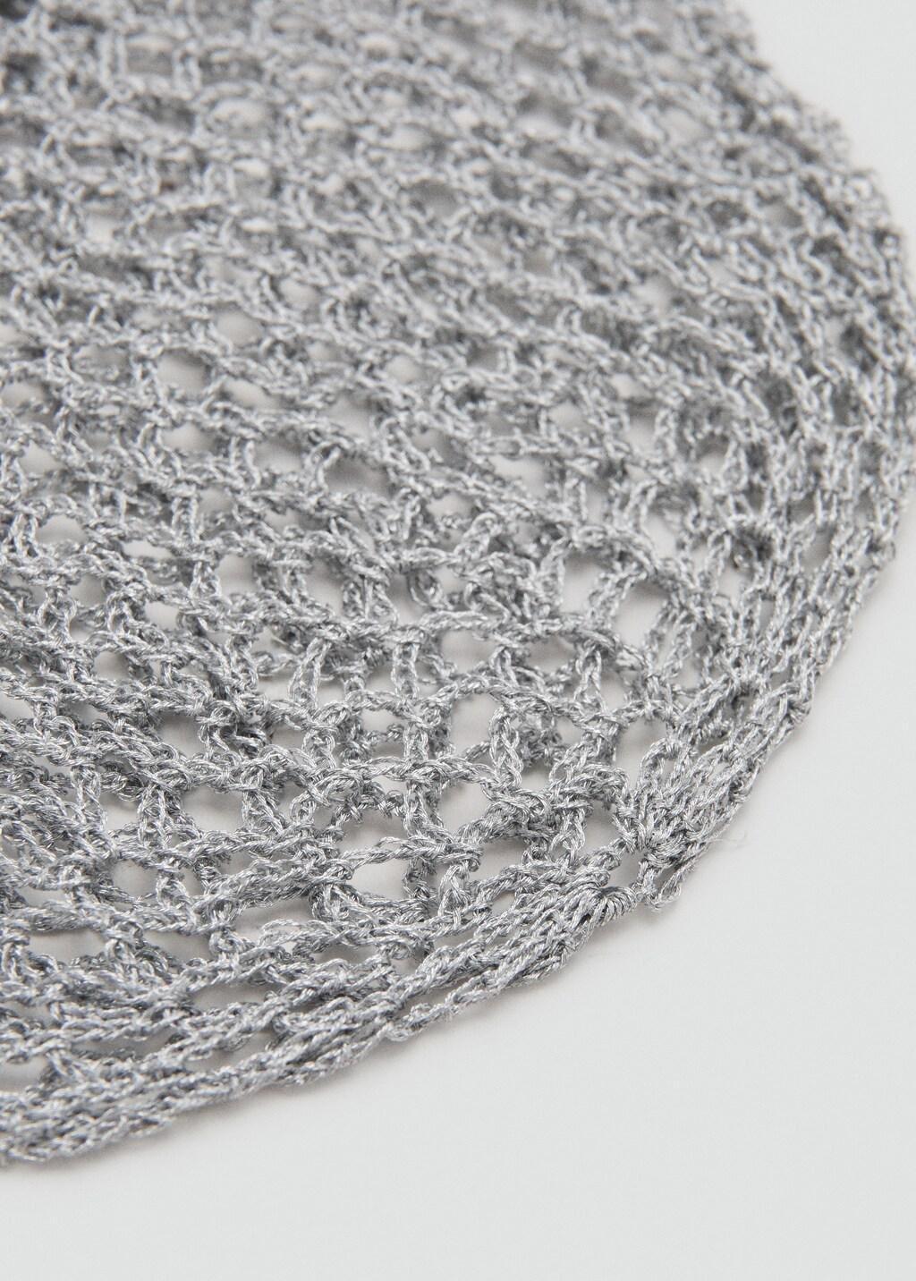 Grey Crochet Hat With Decorative Buttons, Grey, large image number 2