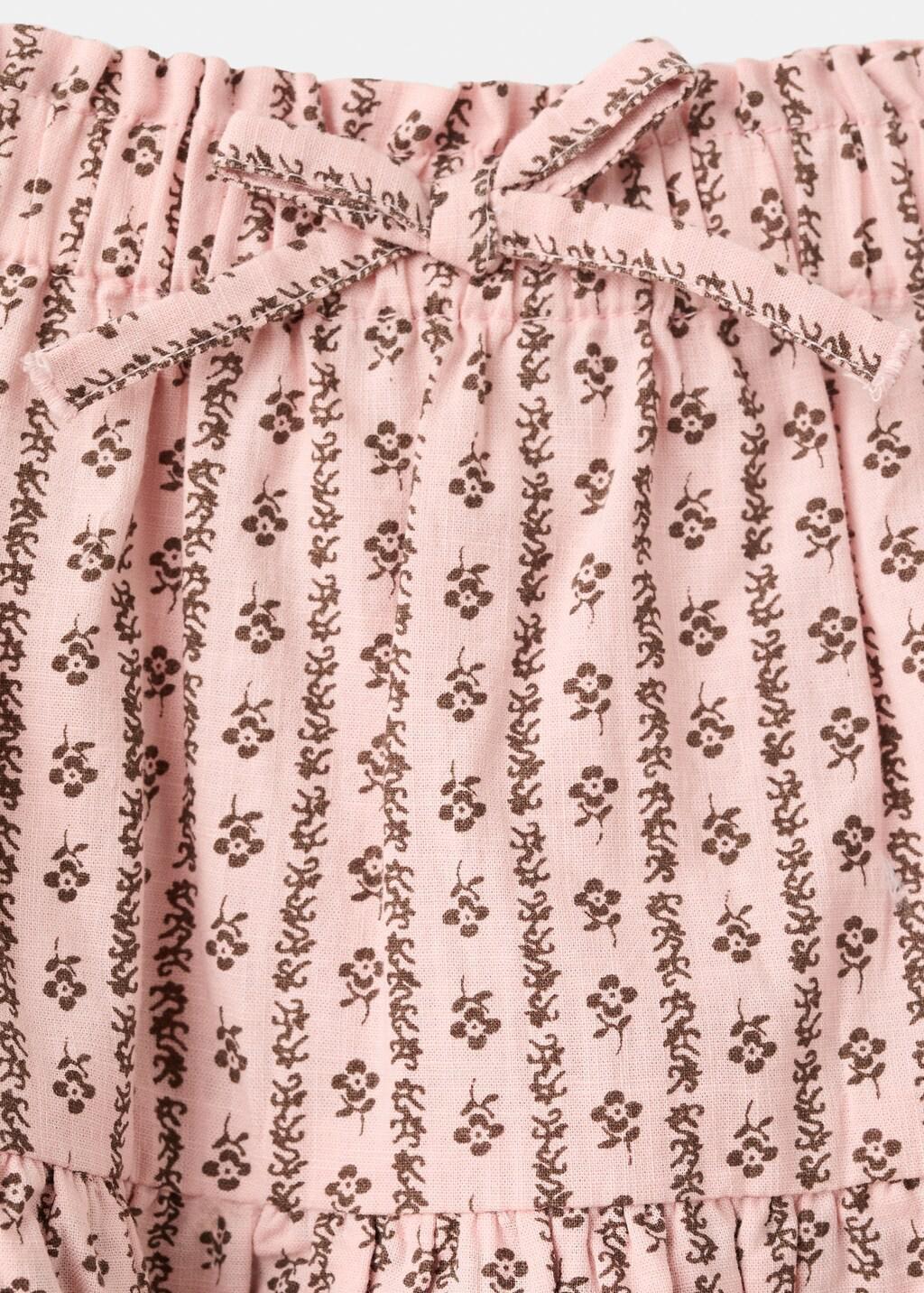 Pink Printed Skirt With Ruffles, Kids Girls, Pink, large image number 1