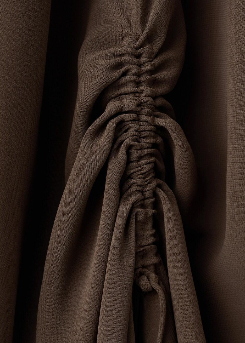Brown Side Ruched Caftan, 0201_30, large image number 1