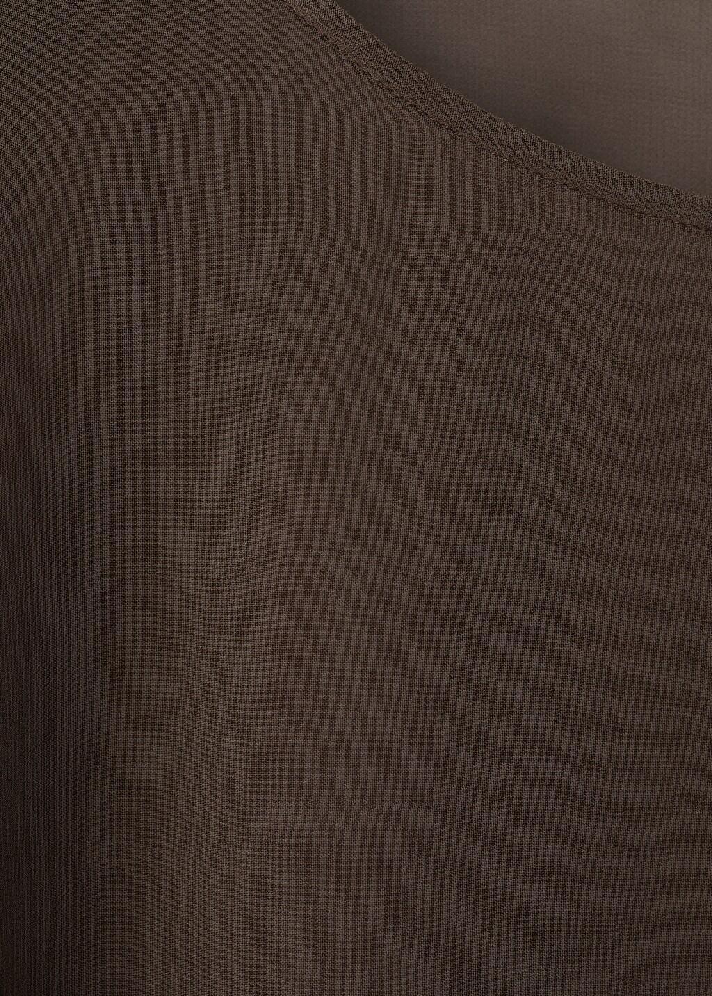 Brown Side Ruched Caftan, 0201_30, large image number 5