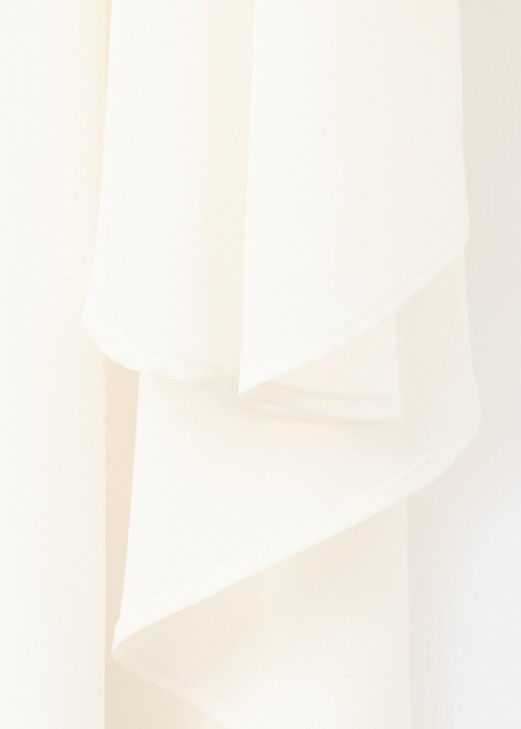 Beige Asymmetric High-Neck Cape, Light Beige, large image number 5