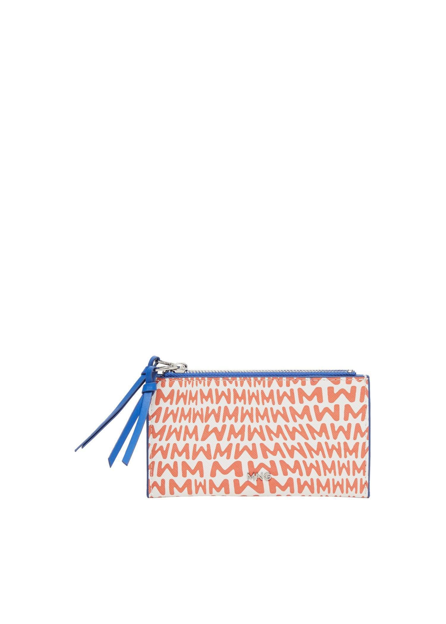 Orange Zip Print Purse, , large image number 0