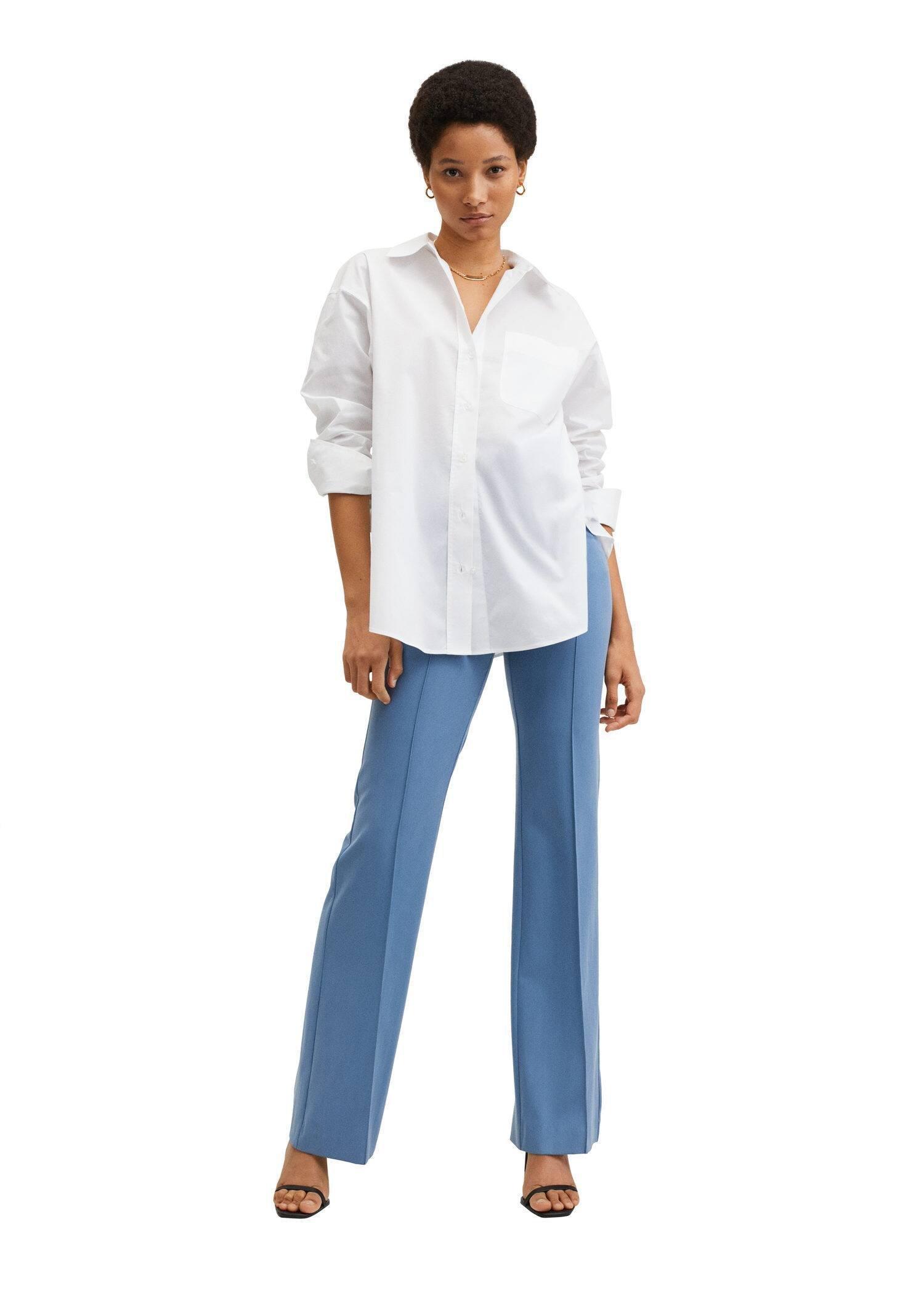 White Oversize Cotton Shirt, , large image number 3