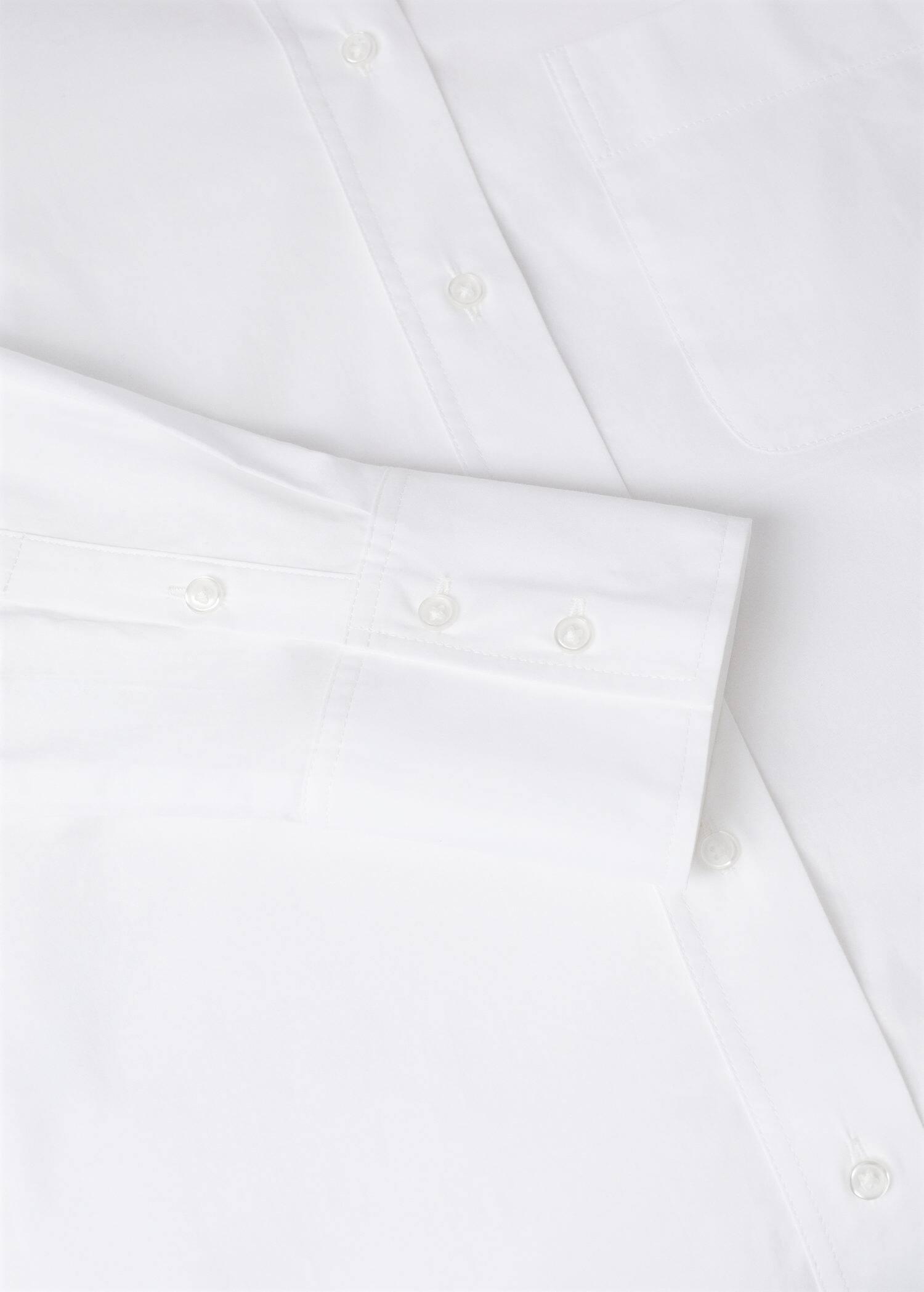 White Oversize Cotton Shirt, , large image number 8