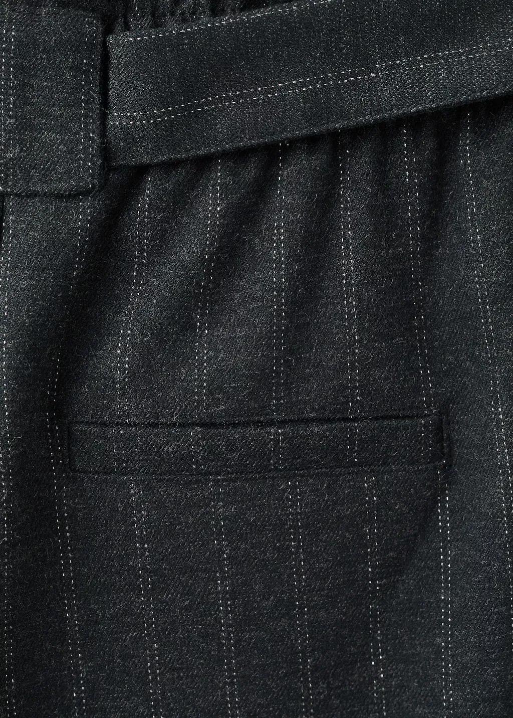 Grey Lurex Striped Trousers, Kids Girls, Grey, large image number 4